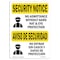 Signmission OSHA Security Sign, 18" Height, 24" Width, No Admittance Hard Hat Bilingual, Landscape OS-SN-D-1824-L-11572 - alternate 1